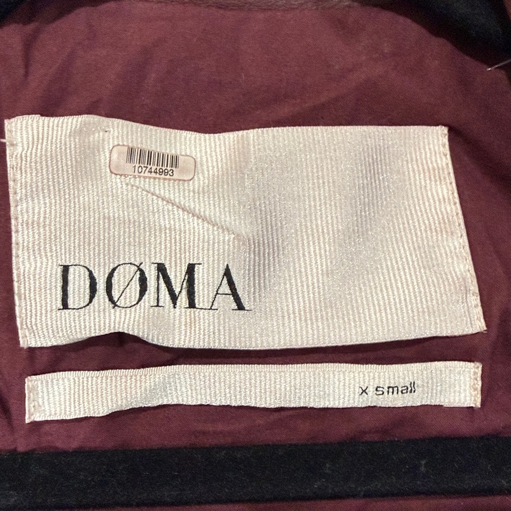 Doma Deep Red wine burgundy motorcycle biker lamb skin Leather Jacket size xs - Picture 5 of 5